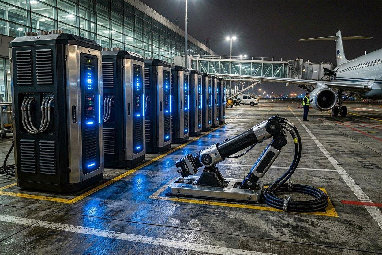Megawatt aircraft charging infrastructure concept